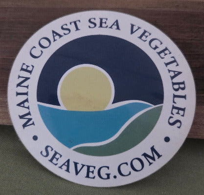 Round logo sticker for Maine Coast Sea Vegetables