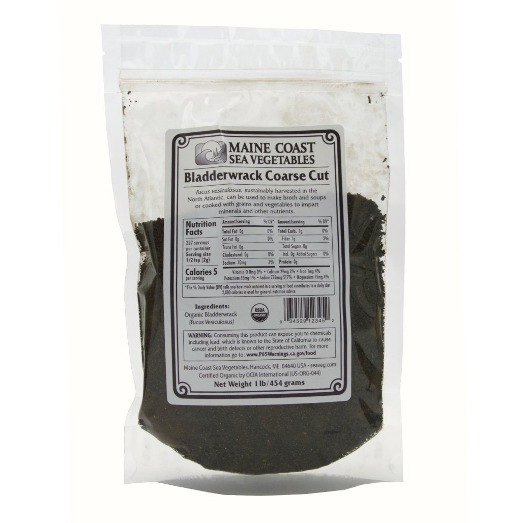 Bladderwrack Coarse - Wild Atlantic - Organic 1 LB - Maine Coast Sea Vegetables