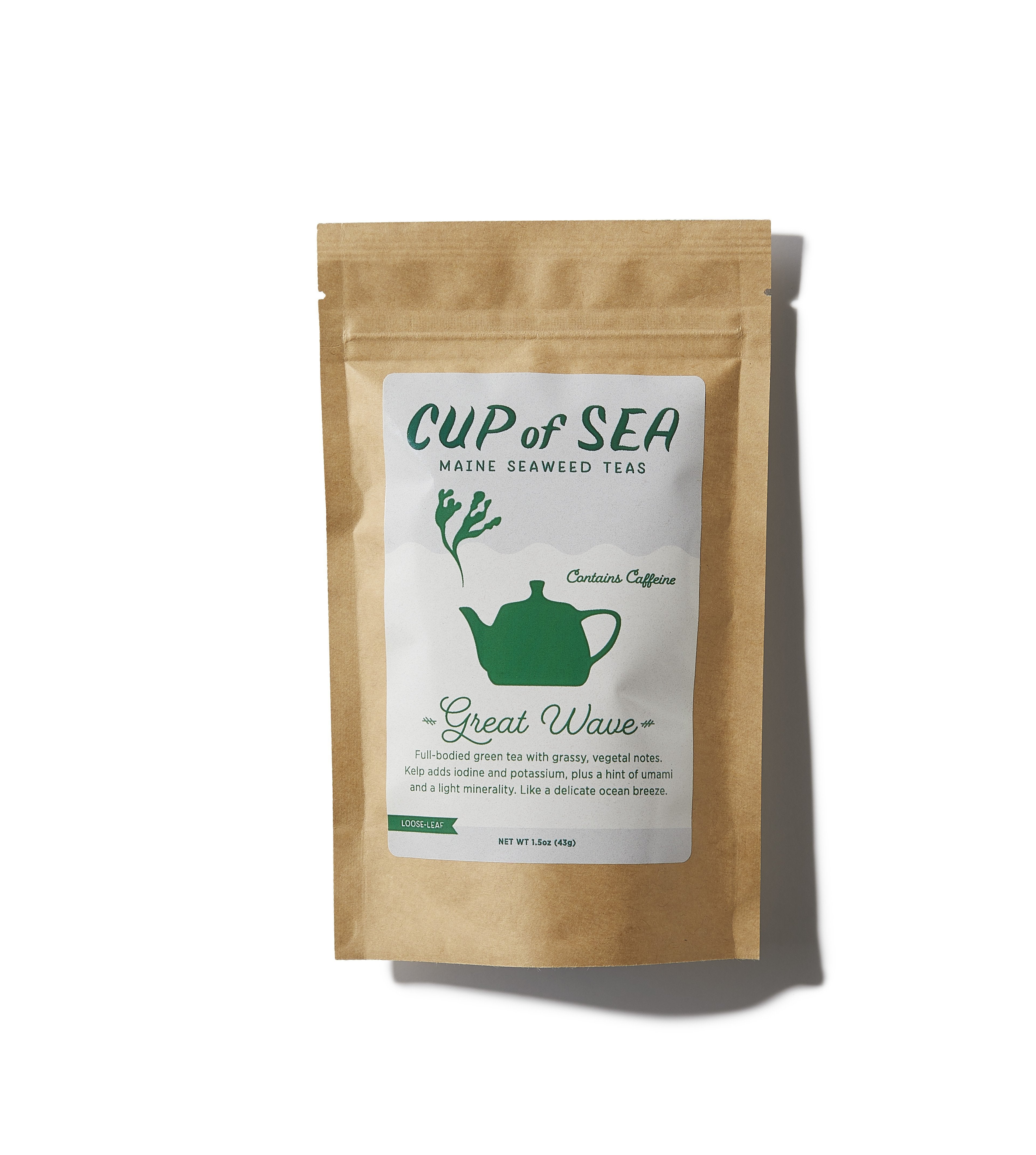 Great Wave Seaweed Tea with Sugar Kelp 1.5 oz Bag - Cup of Sea - Cup of Sea