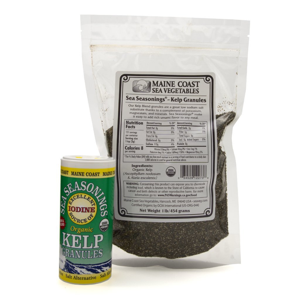 Kelp Granules Blend - Sea Seasonings Bulk - Organic 1 LB - Maine Coast Sea Vegetables