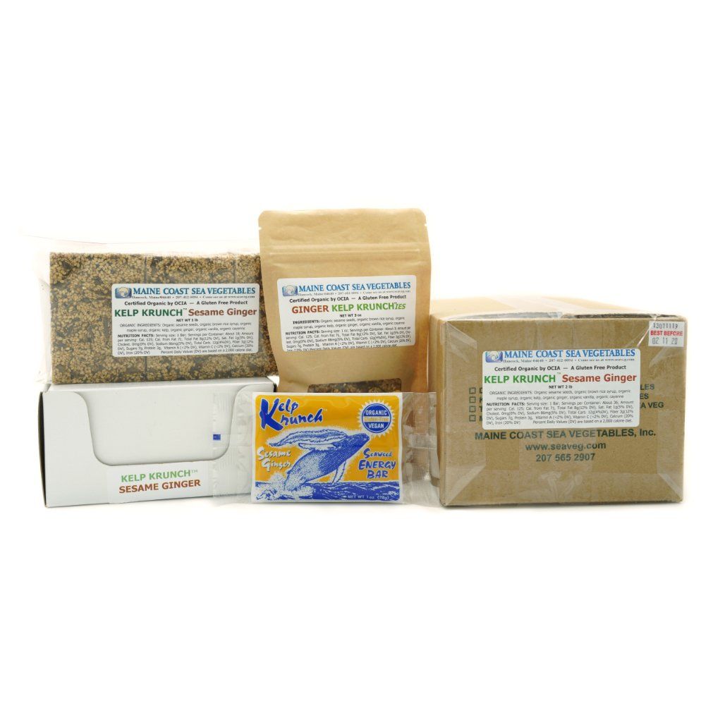 Kelp Krunch™ Sesame Ginger - Organic CASE (12 Krunch Bars) - Maine Coast Sea Vegetables