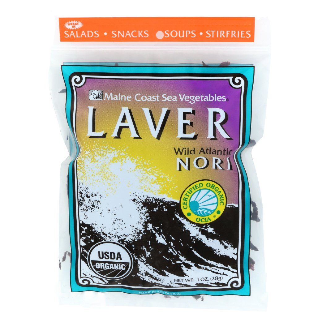 Laver Whole Leaf 1 oz Bag - "Wild Atlantic Nori" - Organic Default Title - Maine Coast Sea Vegetables