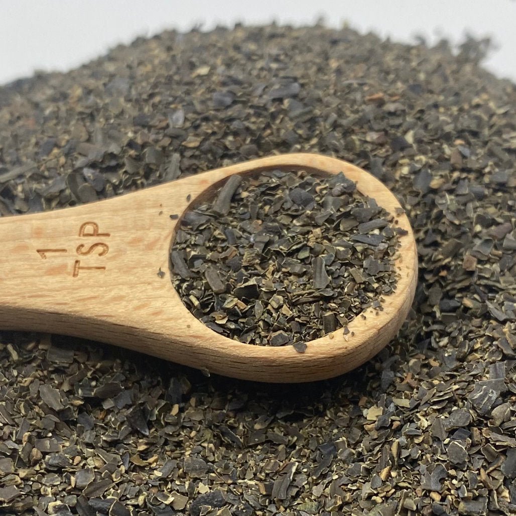Organic Bladderwrack Coarse Ground Bulk (Fucus vesiculosus) - Wild-Harvested Atlantic Sea Vegetable SAMPLE - Maine Coast Sea Vegetables
