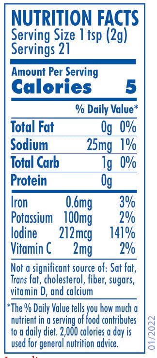 Organic Dulse Granules with Garlic 1.5 oz Shaker - Sea Seasoning - Maine Coast Sea Vegetables