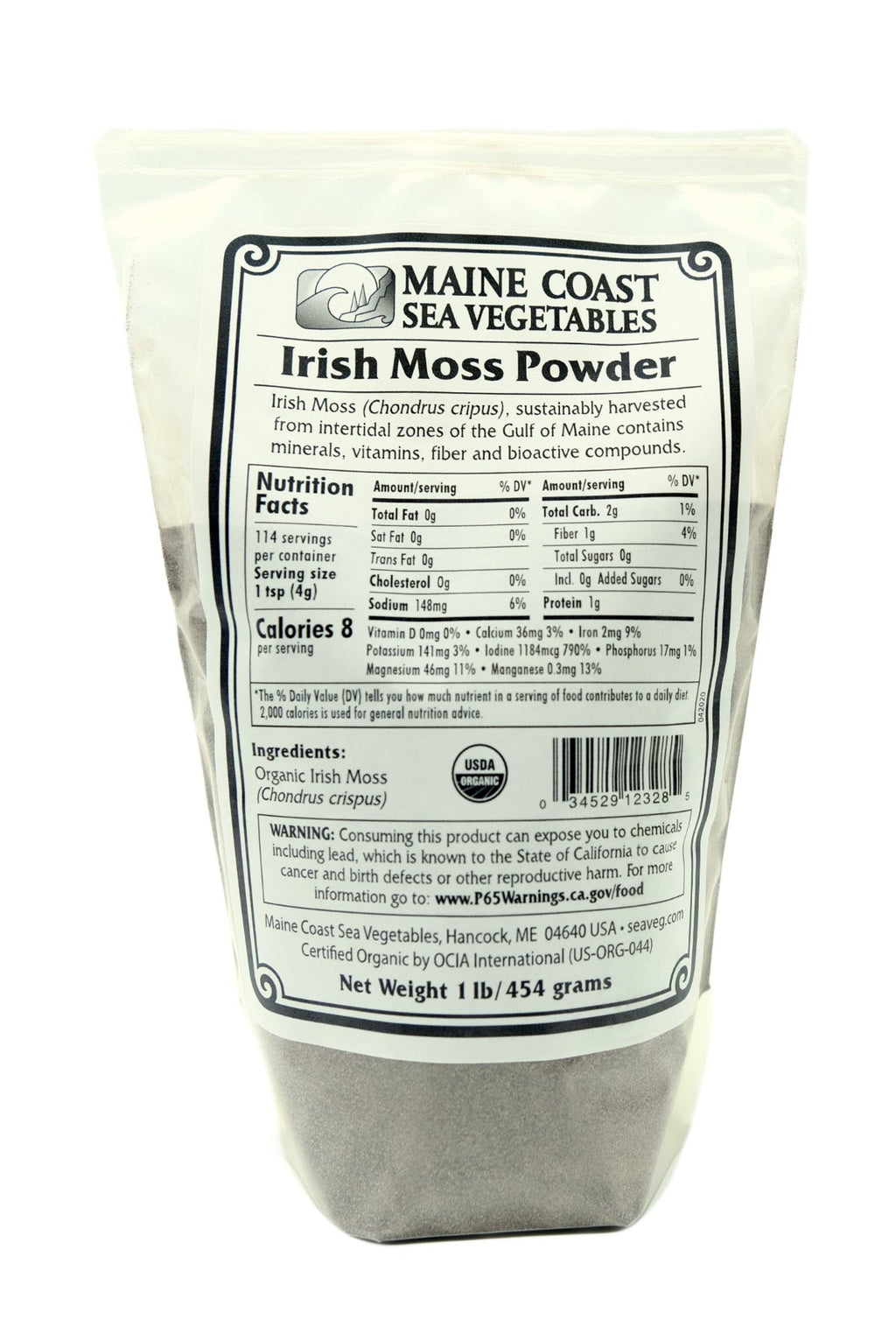 Organic Irish Moss Powder (Chondrus crispus) - “Sea Moss” - Wild