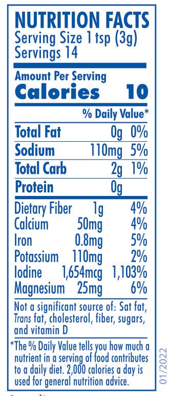 Organic Kelp Granules Blend 1.5 oz Shaker - Premium Blend of Wild-Harvested Kelps - Sea Seasoning - Maine Coast Sea Vegetables