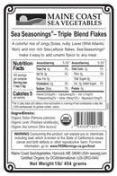 Organic Triple Blend Flakes Bulk - Dulse, Sea Lettuce, and Laver - Sea Seasoning 1 LB - Maine Coast Sea Vegetables