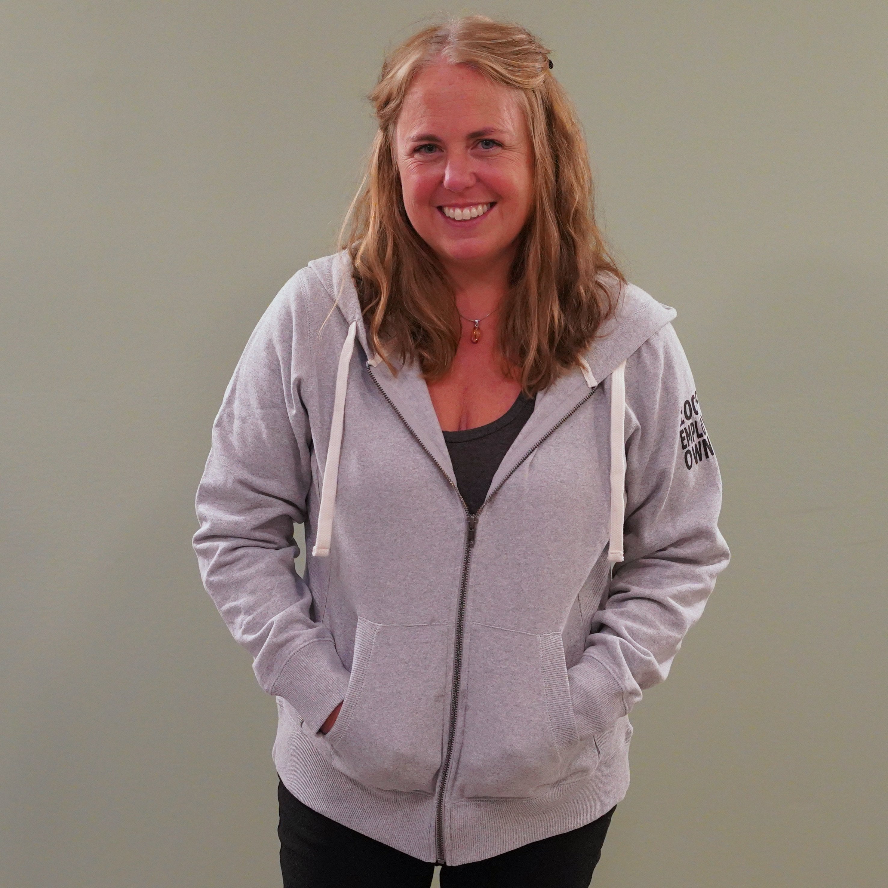 Recycled Full-Zip Hoodie with Maine Coast Sea Vegetable's Logo (Ladies) XS - Maine Coast Sea Vegetables