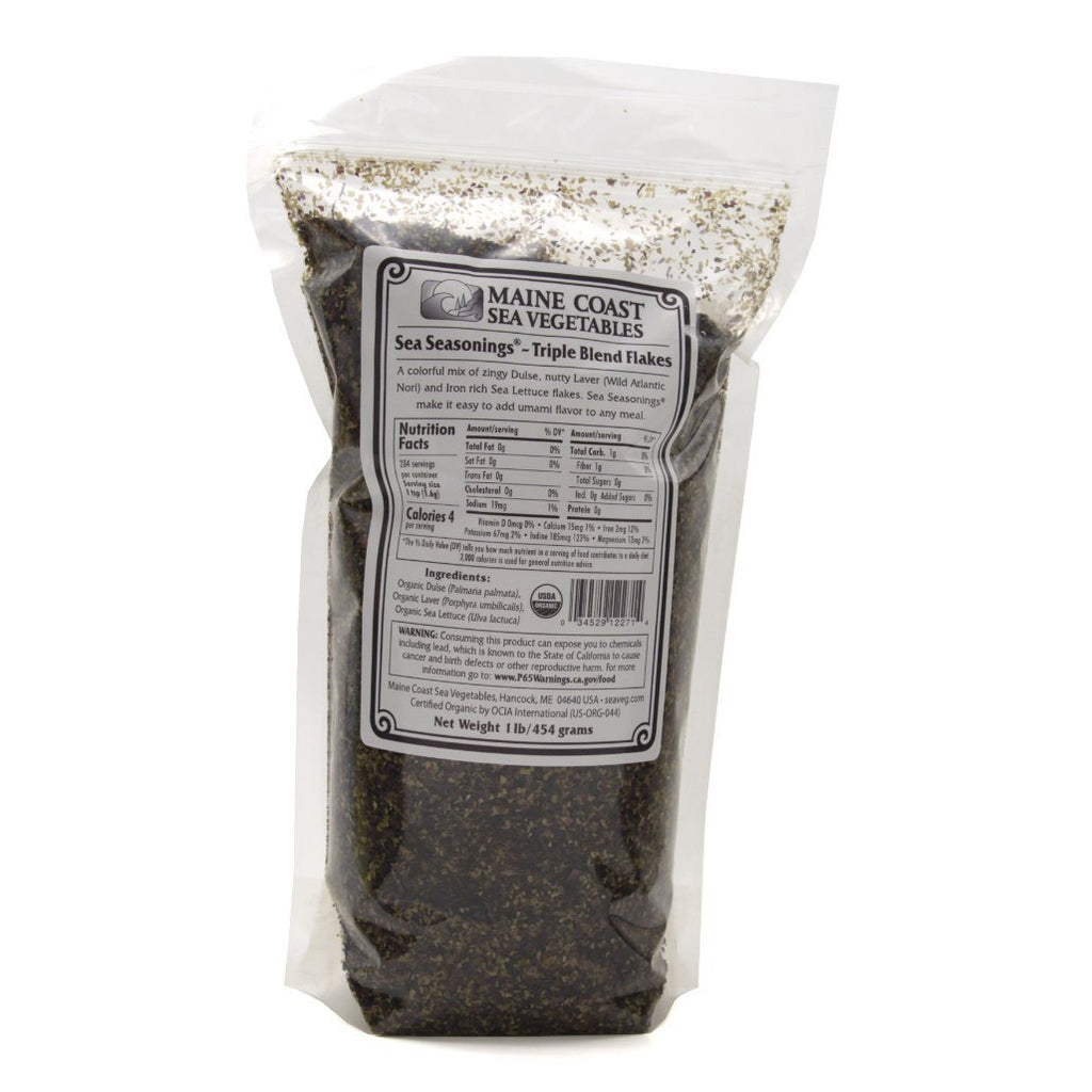 Dulse Seaweed Salt Blend, Hand-Harvested Off The Maine Coast. 3.6 oz Grinder.  .96 WT (3221) - Maine Sea Salt Company