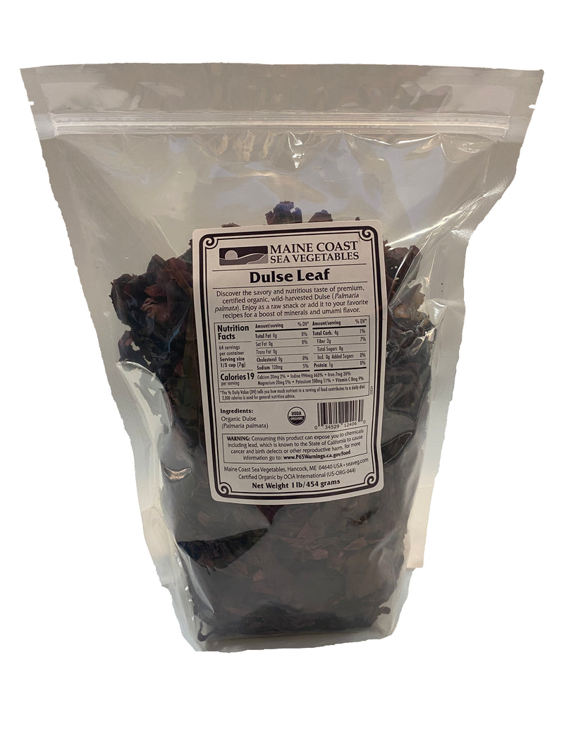 Organic Dulse Whole Leaf Bulk (Palmaria palmata) - Wild-Harvested Atlantic Sea Vegetable