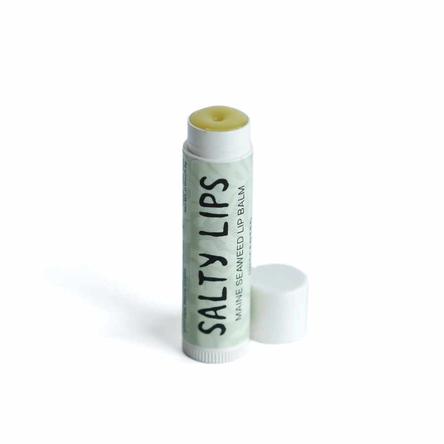 Salty Lips Lip Balm with cap off