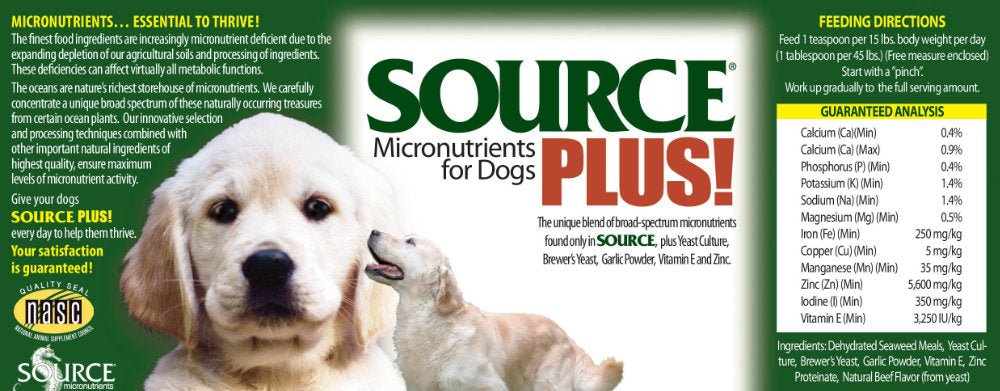 SOURCE PLUS! - Micronutrients for Dogs - 12 oz - Source Maine