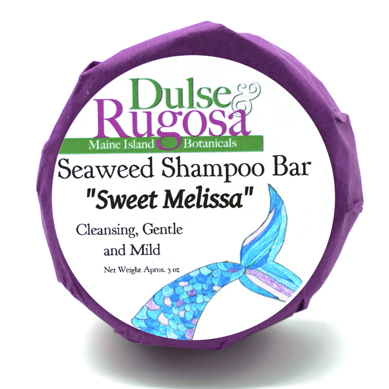 Sweet Melissa Gentle and Mild Seaweed Shampoo with Sugar Kelp 3 oz Bar - Dulse & Rugosa