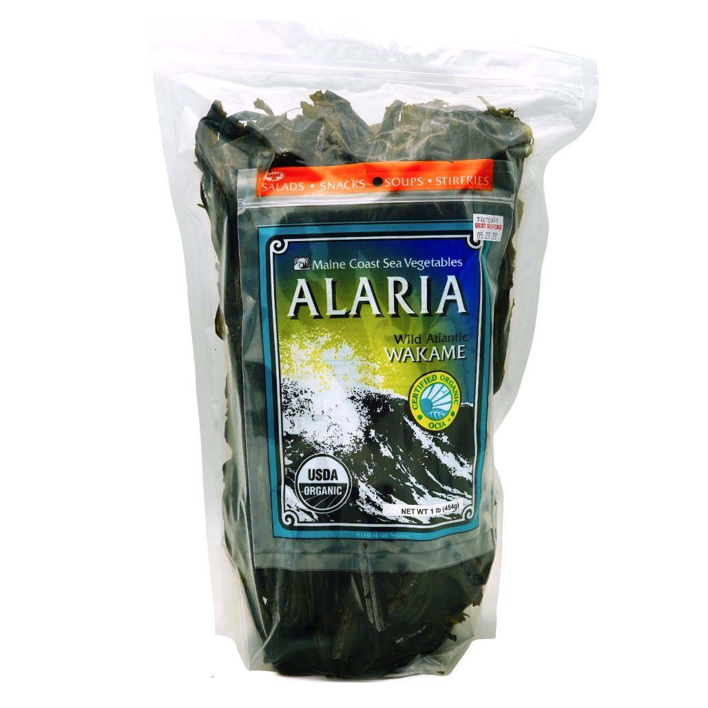 Alaria Whole Leaf - "Wild Atlantic Wakame" - Organic 1 LB - Maine Coast Sea Vegetables