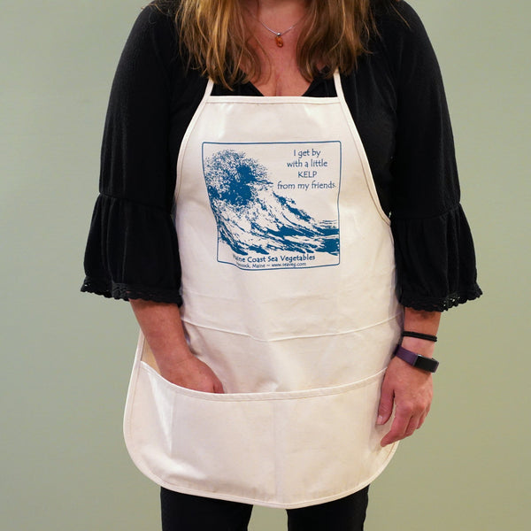Apron "I get by with a little kelp from my friends" - Maine Coast Sea Vegetables