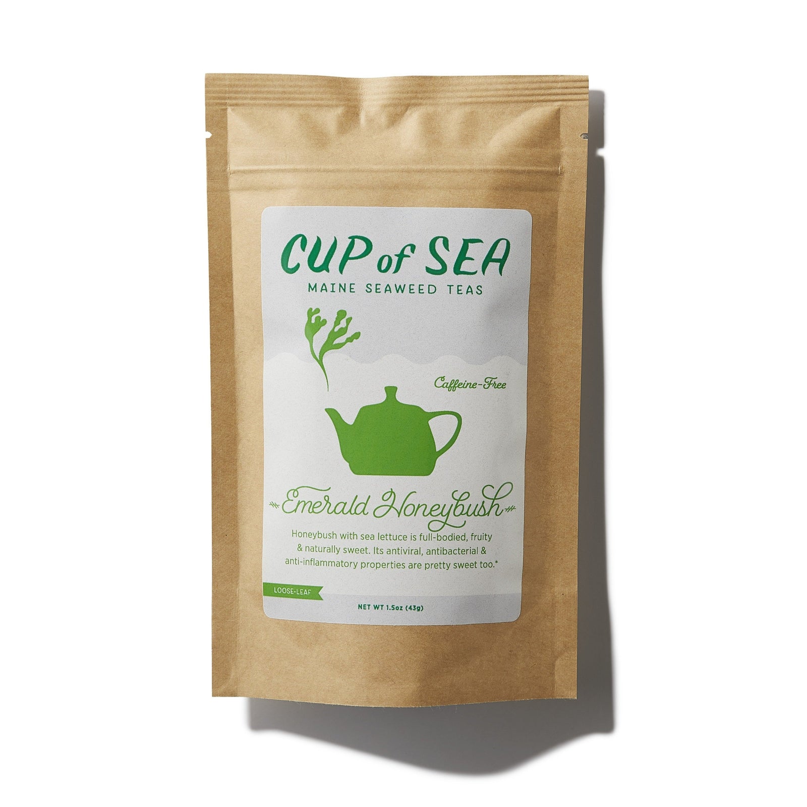Emerald Honeybush Seaweed Tea 1.5 oz Bag CaffeineFree Honeybush Her
