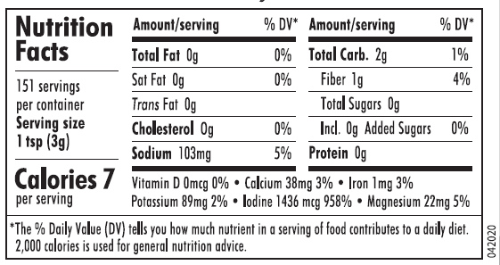 Kelp Granules Blend with Cayenne - Sea Seasonings Bulk - Organic 1 LB - Maine Coast Sea Vegetables