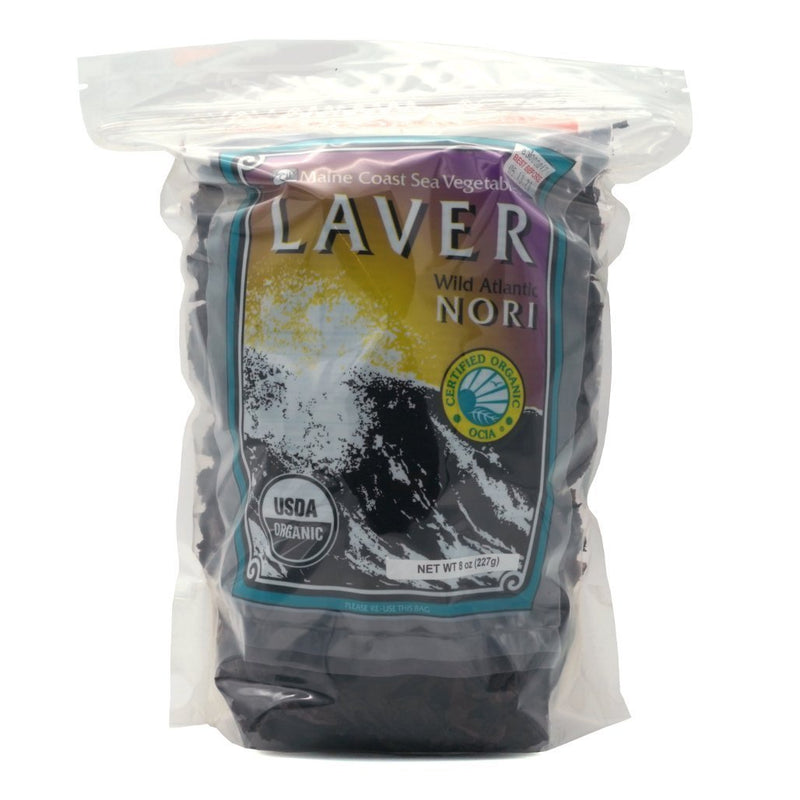 Laver Whole Leaf - "Wild Atlantic Nori" - Organic 8 OZ - Maine Coast Sea Vegetables