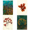 Pack of 4 Beautiful 5 x 7" Frameable Note Cards - Original Seaweed Pressed Art - Ebb Tide Impressions - Ebb Tide Impressions