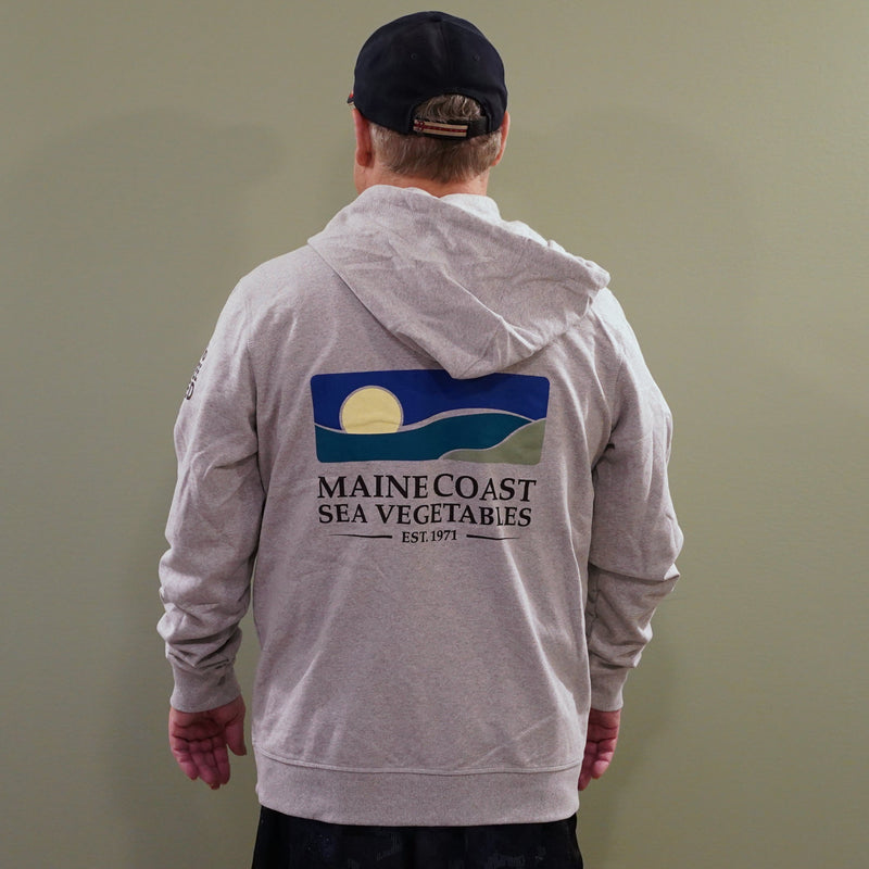 Recycled Full-Zip Hoodie with Maine Coast Sea Vegetable's Logo (Unisex) XS - Maine Coast Sea Vegetables