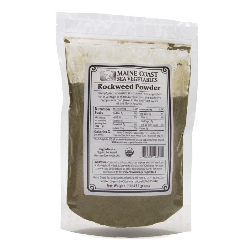 Rockweed Powder - Wild Atlantic - Organic 1 LB - Maine Coast Sea Vegetables