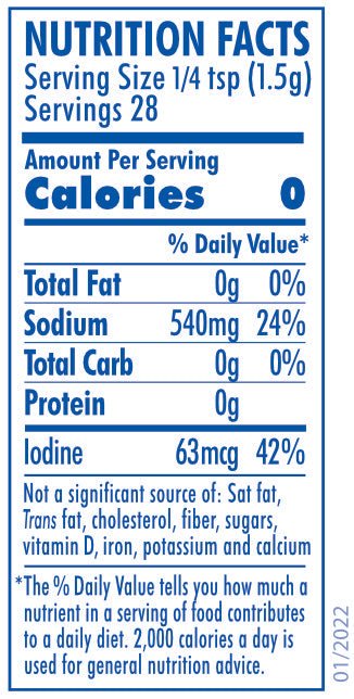 Sea Salt with Sea Veg 1.5 oz Shaker - Naturally-Iodized Sea Salt Blend with Wild-Harvested Dulse and Knotted Kelp - A Flavorful and Nutritious Sea Seasoning - Maine Coast Sea Vegetables