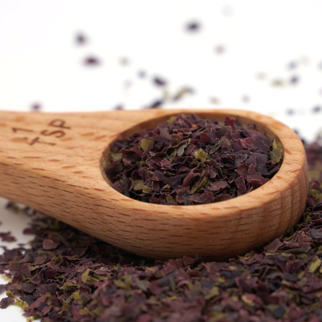 Organic Triple Blend Flakes Bulk Dulse, Sea Lettuce, and Laver Sea Maine Coast Sea Vegetables